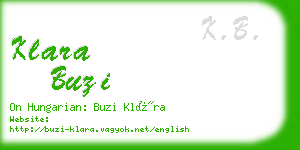 klara buzi business card